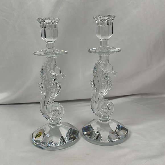 Waterford Crystal Accents Waterford Crystal Seahorse Candlestick